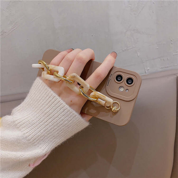 Pure Color Eye Shadow Bracelet Phone Case