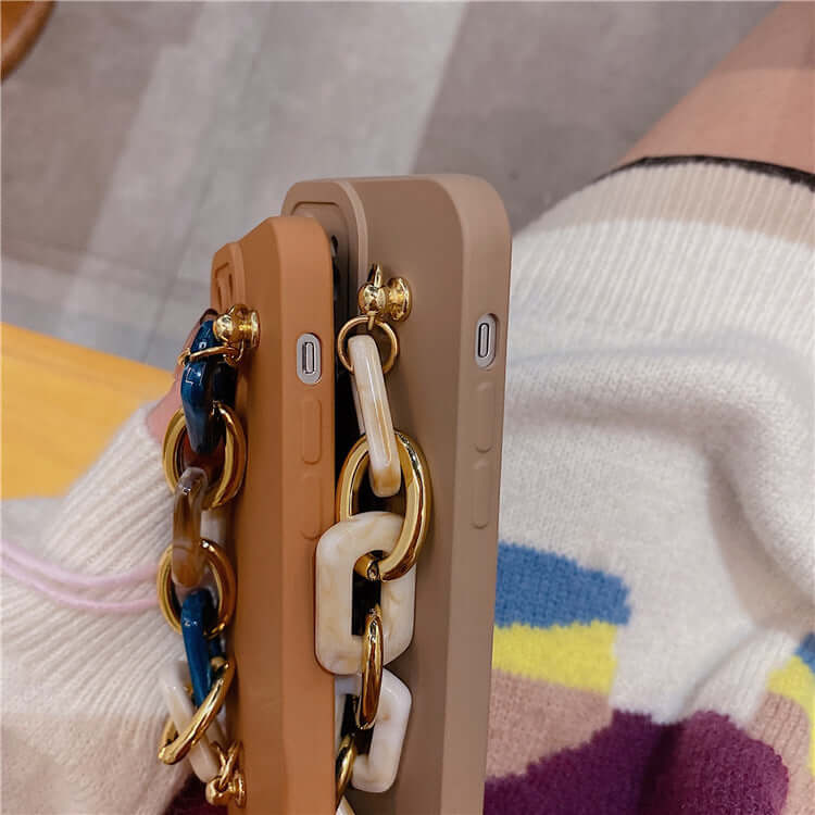 Pure Color Eye Shadow Bracelet Phone Case