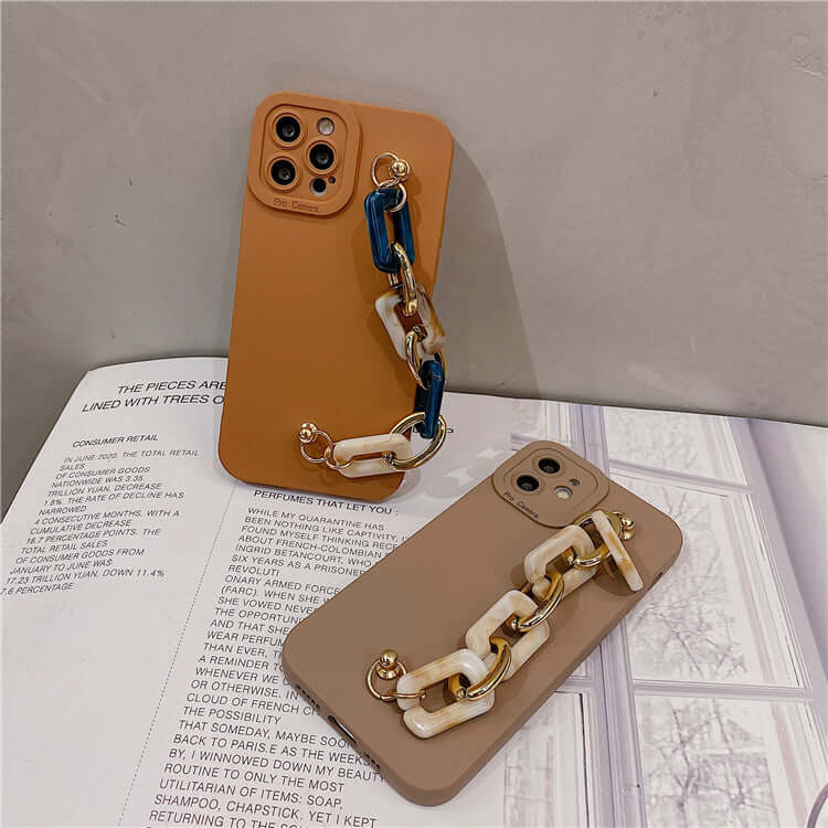 Pure Color Eye Shadow Bracelet Phone Case